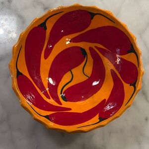 Unique Chili Pepper Pottery Dish